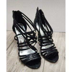 Paprika Strappy Black High Hells Woman's Size 7